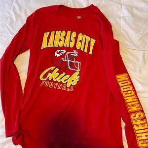 NFL Football Kansas City Chiefs Cotton Long Sleeve Tee -Mahomes